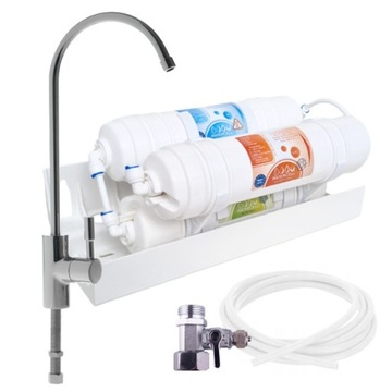 PODZLEWOZMYWAKOWY MAŁY FILTR DO WODY U3 WATERCELL + NOWOCZESNY KRAN
