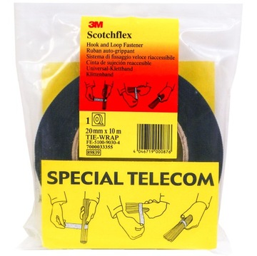 Opaska taśma kablowa rzepowa rzep 20mm 10m 3M