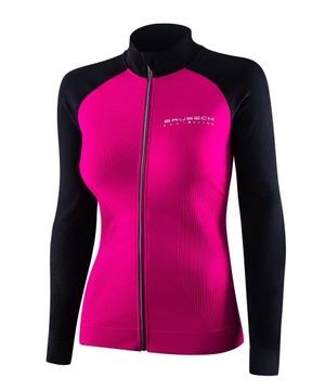 Bluza damska termoaktywna Brubeck ATHLETIC Czarno - Różowa r. M