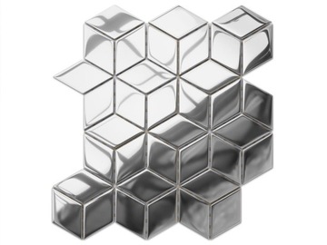 MOZAIKA ROMB DIAMOND SREBRNA SILVER METALIC