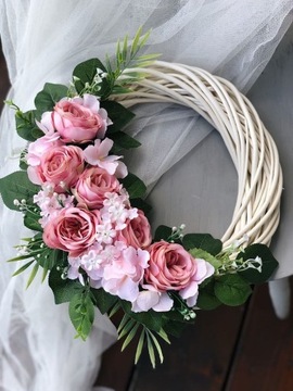 ЦВЕТОЧНЫЙ ВЕНОК, ПЛЕТЕННЫЙ КРЕМ, ОТДЕЛКА ДВЕРИ