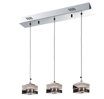 ITALUX CUBRIC LAMPA WISZĄCA NAD STÓŁ KOSTKA CHROM