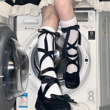 DA26 НОСКИ С БАНТОМ LOLITKA ANIME GOTH UNI