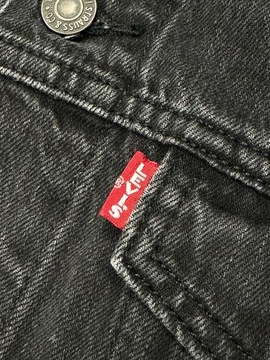 LEVIS Kurtka Katana Trucker Jeansowa Męska Logowana Szara r. L