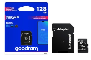 Карта GOODRAM MicroSDHC 128 ГБ Адаптер UHS 100 МБ/с