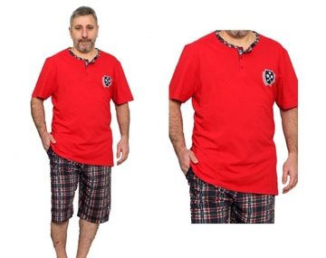 Piżama Męska Młodzieżowa Bawełna 4 XL DUŻA