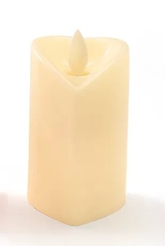 KREMOWA ŚWIECZKA LED ZNICZE WKŁAD SERCE LEDOWY