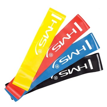 ZESTAW GUM OPOROWYCH MINI BAND 4 SZT DO ĆWICZEŃ HMS GU04 SET