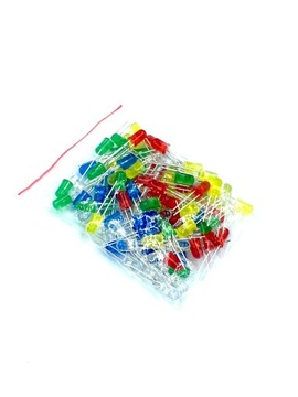 Набор светодиодов RGB 5 мм + белые, 100 шт. СМЕШИВАНИЕ