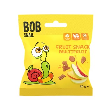 BOB SNAIL PRZEKĄSKA FRUIT SNACK WIELOOWOCOWA 20g BEZ DODATKU CUKRU ŻELKI