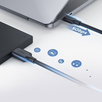 Кабель Micro-B USB 3.0 — USB-C UGREEN US312 1 м