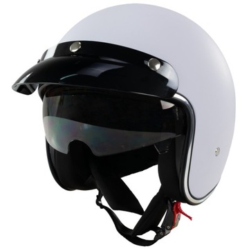 Kask skuter motocyklowy otwarty z daszkiem 588 - M