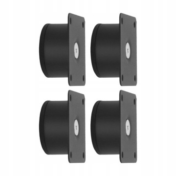 4x ножки для мебели для гостиной, черные, 5x3 см