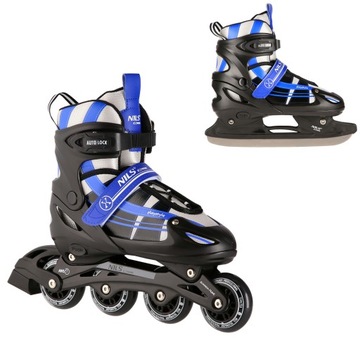 РЕГУЛИРУЕМЫЕ КОНЬКИ КОНЬКИ 2 В 1 МУЖСКИЕ КОНЬКИ ДЛЯ РЕКРЕАЦИОННОГО ХОККЕЯ, размеры 39-42