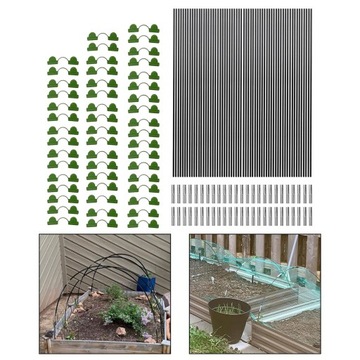 Обручи садовые для грядок Каркас из стекловолокна Обручи для садовых растений 60шт