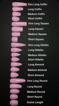 10 szt. Ręcznie robiona prasa na paznokcie Xtra długa trumna 3D Design Art