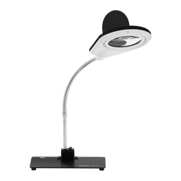 Lampka biurkowa LED bezcieniowa ze szkłem powiększającym 5x/10x i uchwyta