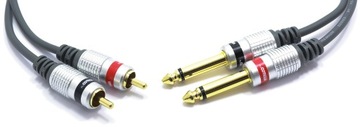 КАБЕЛЬ 2x JACK 6.3 MONO 2X RCA VITALCO MK50 1,5м