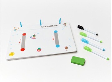 Моющаяся тетрадь для письма с маркерами, тренировка рук, 64 страницы.