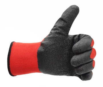 ПЕРЧАТКИ ДЛЯ САДОВЫХ МАСТЕРСКИХ, ПАРА, С ЛАТЕКСНЫМ ПОКРЫТИЕМ, КРАСНЫЕ, РАЗМЕР 9