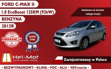 Ford C-MAX II Minivan 1.0 EcoBoost 125KM 2013 Ford C-MAX II 2013R, Klima, PDC, Zarejestrowany w Polsce, VAT-marza 125KM, zdjęcie 2
