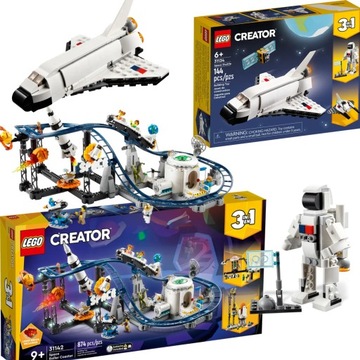 ZESTAW LEGO CREATOR 3W1 31142 KOSMICZNA KOLEJKA GÓRSKA + GRATIS LEGO 31134