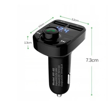 АВТОМОБИЛЬНЫЙ ПЕРЕДАТЧИК ДВОЙНАЯ ЗАРЯДКА РАЗГОВОР MP3 LED ПЕРЕДАТЧИК 2 X USB