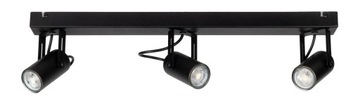 Lampa sufitowa czarna szyna spot halogenowa GU10