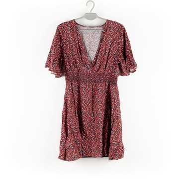 SUKIENKA DAMSKA DOROTHY PERKINS PETITE CZERWONA KWIATY DROBNE 40