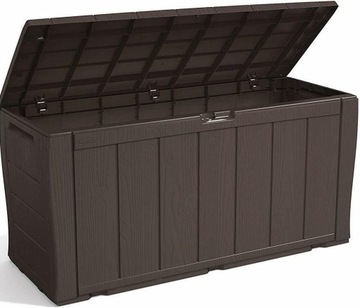 DUZA SKRZYNIA OGRODOWA 270L SCHOWEK NA NARZĘDZIA DO DOMU OGRODU SIEDZISKO