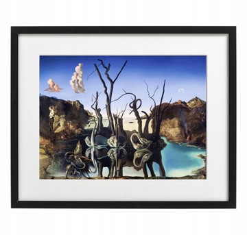 Salvador Dali - Łabędzie odbijające się w wodzie