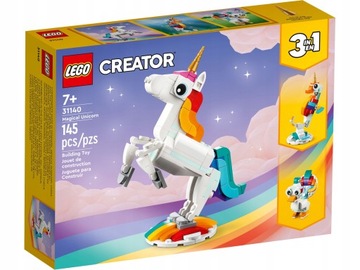 Lego Creator 3in1 Волшебный единорог Модель Морской конек Павлин Забавный подарок