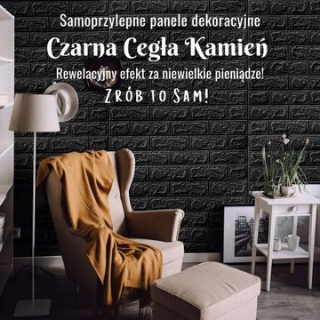 Декоративные панели* ЧЕРНЫЙ Кирпичный Камень 3D Самоклеящаяся Стена Розовый 70x78 см