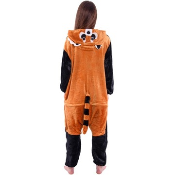 PANDA CZERWONA PIŻAMA Kigurumi Onesie Kombinezon Kostium Dres S 146-154 cm