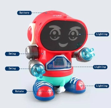 Танцующий робот, интерактивный свет, звук