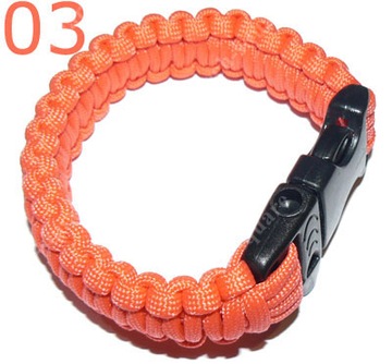 Bransoleta z Paracordu + Gwizdek SURVIVAL 10wzorów