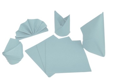 Serwetki Airlaid 40x40 błękitne 12 sztuk