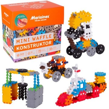 KLOCKI MINI WAFFLE KONSTRUKTOR 300 EL. MARIOINEX UKŁADANKA DLA DZIECI