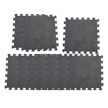 10 sztuk mata do zabawy dla dzieci 30x30cm pluszowe puzzle mata podłogowa z pianki kwadratowy dywanik szary