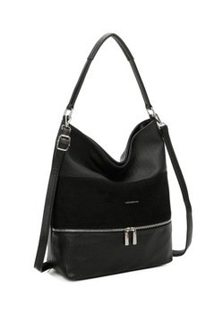 Torebka Damska Shopper Worek A4 LUIGISANTO Czarna