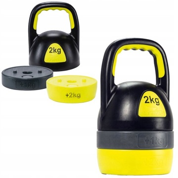 KETTLEBELL KULA HANTLA REGULOWANA OBCIĄŻENIE 2KG - 5KG DO TRENINGU W DOMU