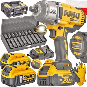 DEWALT UDAROWY KLUCZ AKUMULATOROWY DO KÓŁ DCF899P2 18V 2x5Ah + NASADKI