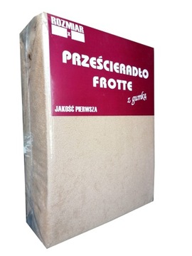 PRZEŚCIERADŁO FROTTE Z GUMKĄ 200/220 GRUBE BEŻOWE