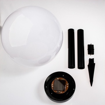 4 светодиодных садовых светильника SOLAR BALL WHITE 15 см