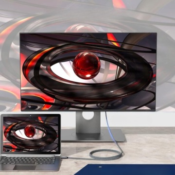 КАБЕЛЬ USB C - DISPLAYPORT 1.4 АДАПТЕР DP 8K 4K120HZ 240HZ UHD ULTRA HD