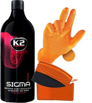 K2 SIGMA PRO DRESSING CZERNIDŁO DO OPON PLASTIKÓW + APLIKATOR
