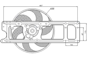 NISSENS VENTILÁTOR CHLADIČŮ (Z OBUDOWA) RENAULT C