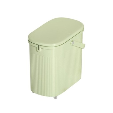 Kosz na śmieci z pokrywką typu Press Nordic Kosz na śmieci do salonu Home Green 9L