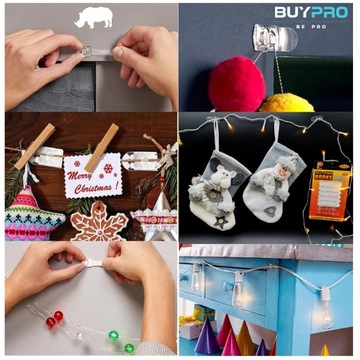 Самоклеящиеся крючки для подвешивания украшений 20 шт. + 24 шт. Perfect Strips