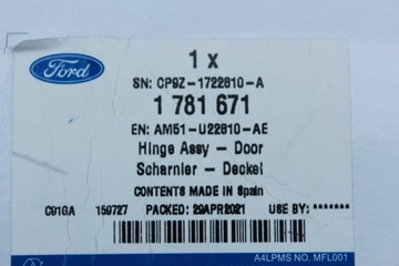 FORD FOCUS III 11-14 PANT DVEŘE PRAVÝ PŘEDNÍ